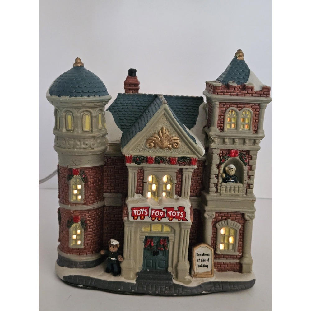 Toys For Tots Vintage Victorian House Christmas Village Lighted Holiday Time '20